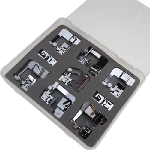 Household Multifunctional Sewing Machine Crimping Presser Foot, Cloth Strip, Hemming Presser Foot Set