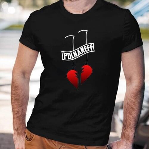 Japanese Anime Jojo Bizarre Adventure T Shirt Men Summer Polnareff EarRings Tops Funny Cartoon T-shirt Streetwear Manga Tee