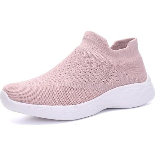Summer Sock Slip On Shoes For Women 2021 Casual Fashion Breathable Designer Sneakers Lightweight Ladies Trainers Chaussure Femme