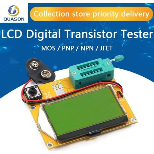 LCR-T4 Mega328 M328 LCD Screen Digital Transistor Tester Meter Backlight Diode Triode Capacitance Meter MOS/PNP/NPN/JFET