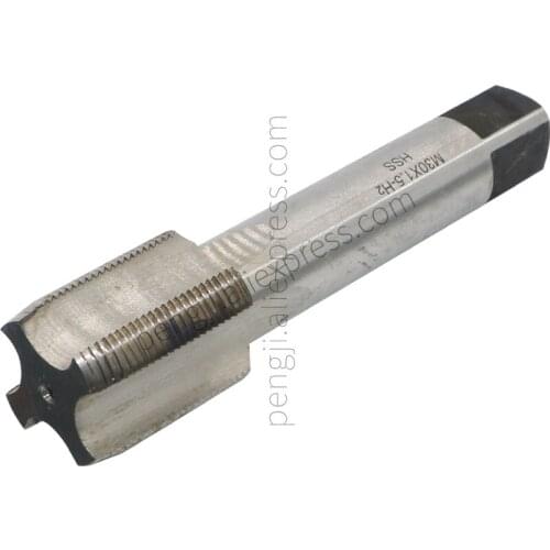 Machine Tap M30 x 1.5 mm Pitch Thread Pitch 4 Flutes, High Speed Steel Thread Forming Pointed Tap, HSS Metric Screw Plug Tap