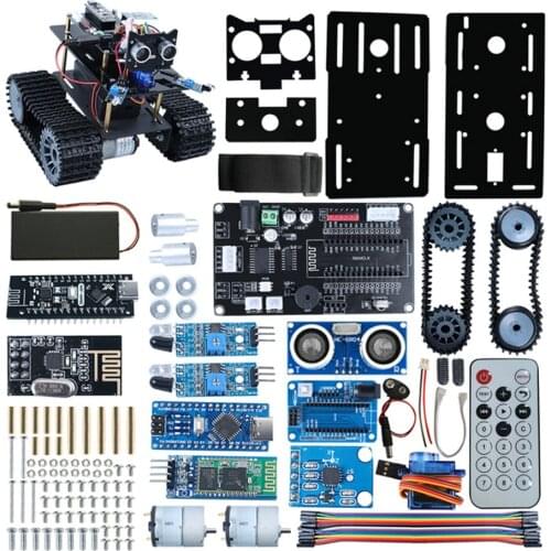 New HUAYUXIN SmarTank Robot Car Kit IR control for Arduino Nano DIY Robot Education Programming Learning Kit with Tutorial