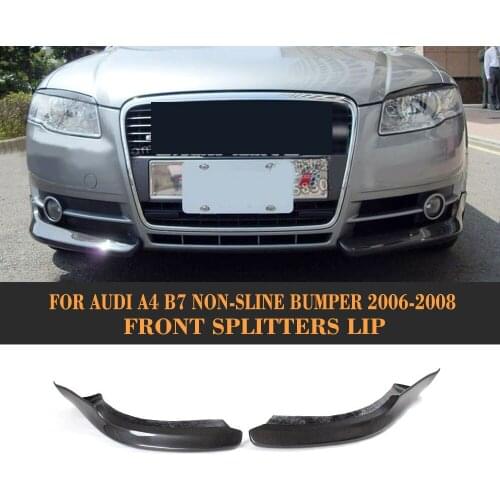 Carbon Fiber carbon fiber Front bumper Splitter apron for Adui A4 B7 Standard Bumper Non Sline 2006 2007 2008