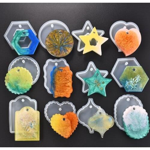 Pendant Resin Jewelry Making Silicone Mold UV Pressed Dried Flower Epoxy Resin Molds Jewelry Making Tools