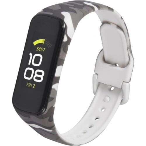 Wrist Belt Sturdy Skin-friendly Camouflage Printing Camouflage Wrist Belt for Samsung Galaxy Fit-e SM R375