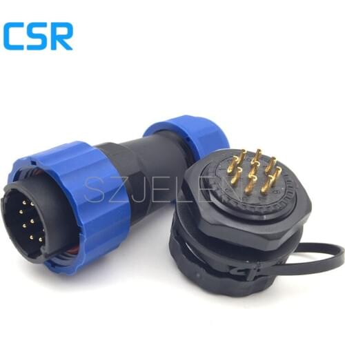 SD20TP-ZM, waterproof 9 pin Male and female connector, IP68 conector 9 pin power connector for led display