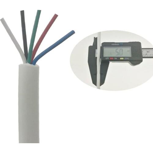 White Dimensions 5mm Soft Five 5 Core Silicone Wire For T12 936 937 907 9501 2028 Durable Soldering Station Handle Line