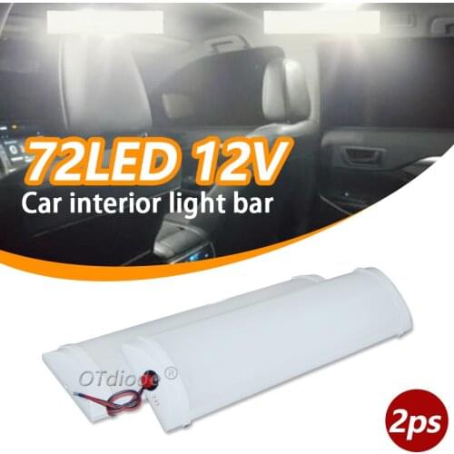 2Pcs LED 10W Car Interior Led Light Bar White Light Tube with Switch for Van Lorry Truck RV for Camper Boat Indoor ceiling light