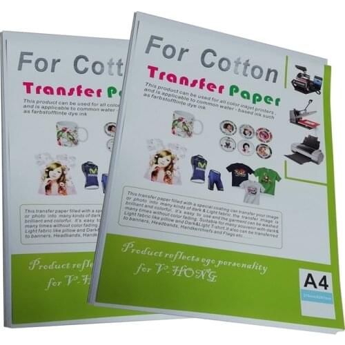 A4 size Thermal transfer printing Inkjet Iron-On Dark T-Shirt Transfers Paper LTR 8.5x11" Pack Sensitive printing of the design