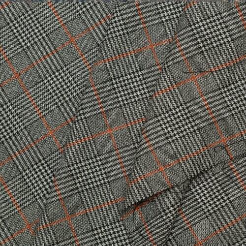 148 x 50cm polyester cotton blend twill check soft elasticity cloth yarn dyed plaid Suit fabric for clothes trousers bags dress