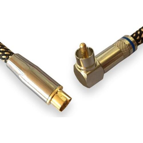 Quality Video Cable S-video to RCA Angle Jack for TV STB Projector Camera Monitor Cable Shielded OFC 1M 2M 3M 5M 8M