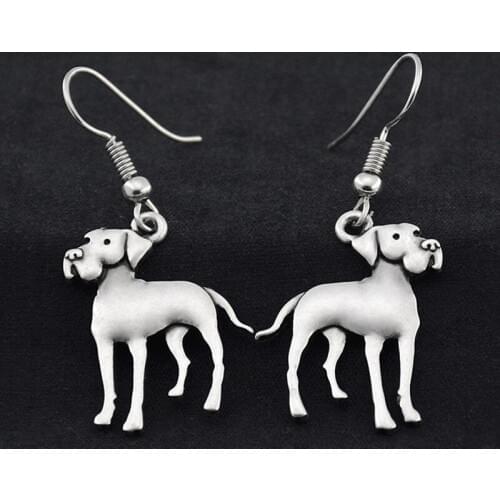 Vintage Great Dane Pendant Earring Bohomian Long Brincos 3D Dog Earings Fashion Jewelry Drop Big Earrings For Women Pendientes