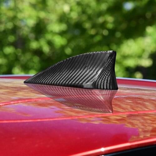 Anti-scratch Waterproof Shark Fin Antenna Protector Compact Carbon Fiber Shark Fin Antenna Cover Trim for Mazda CX-3 CX-4 CX-5
