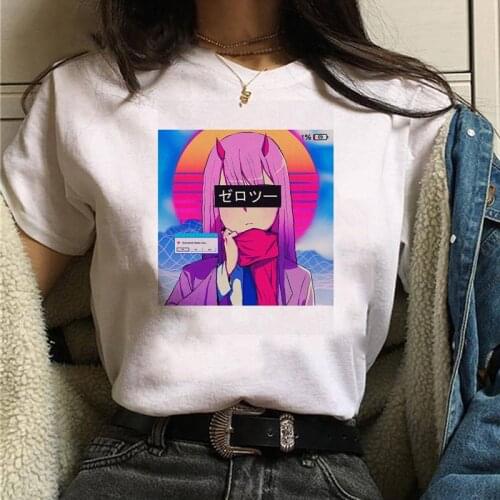 Female T-shirt Summer Vaporwave Girl Twin Peaks Top Plus Size Great Wave Aesthetic Tshirt Cartoon Graphic Tees Women T Shirt