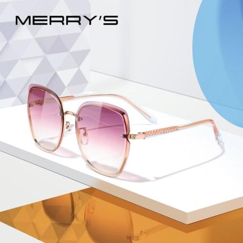 MERRYS DESIGN Women Fashion Cat Eye Sunglasses Ladies Rimless Frame Sunglasses Tinted Lens UV400 Protection S6266