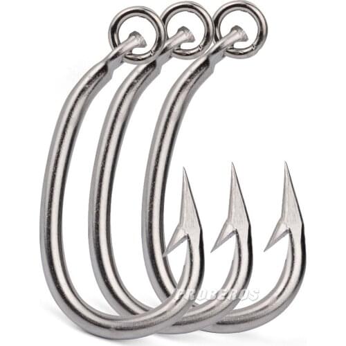 1pcs Saltwater Fishing Hook Tuna Hook 10/0#-16/0# Barbed Stainless Steel Pesca Peche Jig Carp Fishhook Tackle Accessories