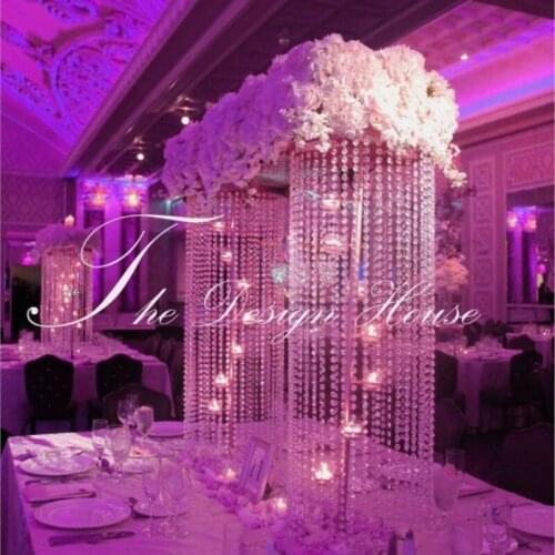 100cm(H) Silver Wedding flower vase Wedding centerpiece Table candelabra Wedding flower holder Banquet Supply 10pcs/lot