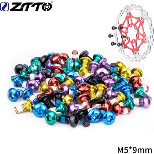 ZTTO 12 PCS Bicycle Accessories MTB Moutian Road Bike Bicycle Disk Brake Rotor Bolts T25 Colorful Torx Screws