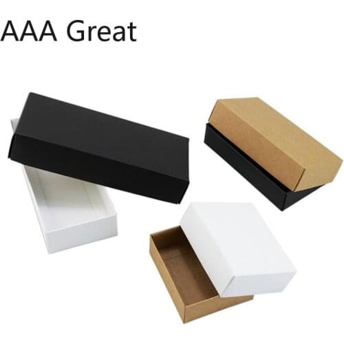 20Pcs/Lot Blank Color Kraft Paper Packaging Box White Brown Black Paperboard Handmade Soap Packing Boxes Gifts Package Box Party