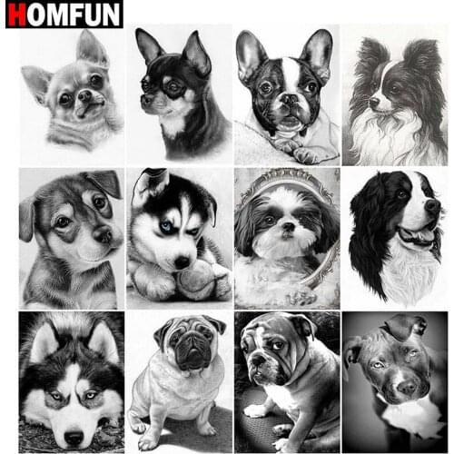 HOMFUN Full Square/Round Drill 5D DIY Diamond Painting "Hond Dier Avatar" Embroidery Cross Stitch 5D Home Decor Gift