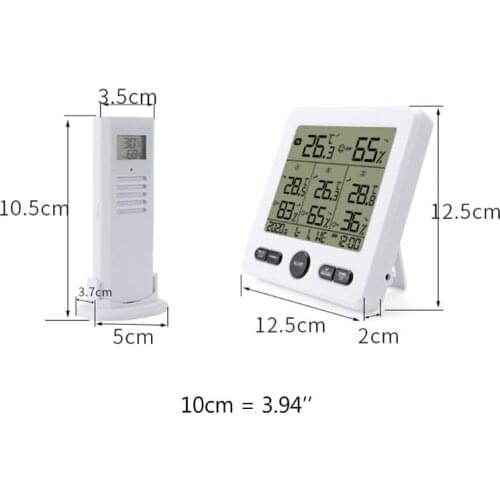 Wireless Weather Station Digital Thermometer Hygrometer with Max Min Alarm ℃ / ℉ E5BE
