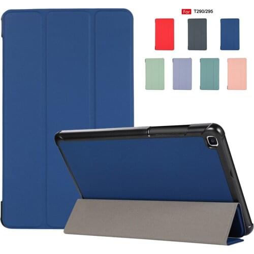 Skin texture Case For Samsung Galaxy Tab A 8.0 2019 SM-T290 SM-T295 T297 8" Folding Stand Cover