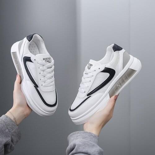 Breathable Dad Shoes Womens 2021 Summer New Thick Soled Korean Lace Up Casual Sports Board Shoes