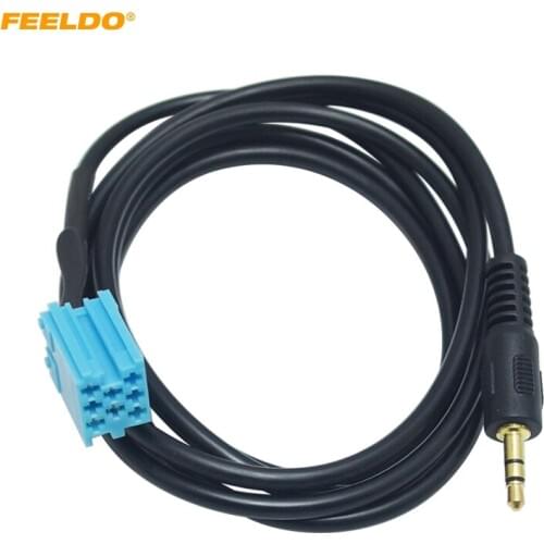 FEELDO 8Pcs Car CD Radio Audio 3.5mm 8-Pin AUX Plug Cable Input Adapter for Mercedes Benz Smart 450 AUX Wire Cable #MX5803