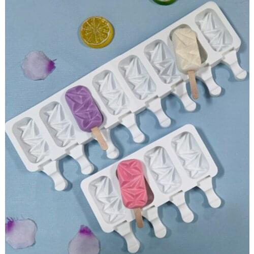 8 holes Ice Mold DIY Handmade Creative ice Cream Popsicle Ice Cream Silicone Mold Chocolate Mold Ice Cream Makers Popsicle Mould