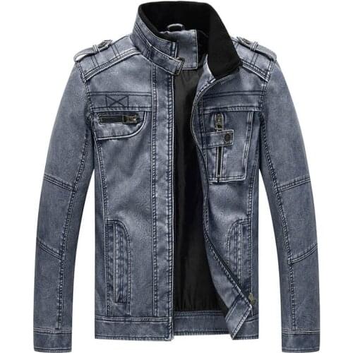 Brand New Jackets Men Casual Outwear Bomber Jacket Winderbreaker PU Motorcycle Leather Jackets Male Faux Leather Coats
