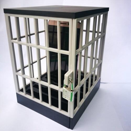 Mobile Prison Cell Lock Security Smartphone Cage Storage Cage Tricky Toy Novelty Toy Office Gadget