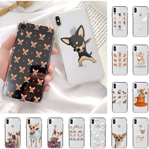 YNDFCNB Chihuahua Dog Fashion Phone Case for iPhone 11 12 pro XS MAX 8 7 6 6S Plus X 5S SE 2020 XR cover