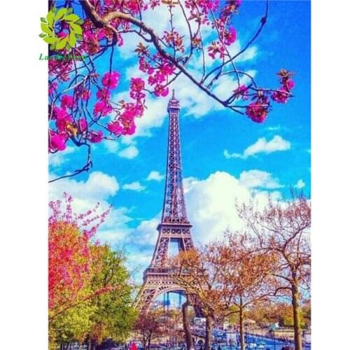 DIY Diamond Painting Cross Stitch Kit Cartoon Tower Diamond Embroidery Mosaic Home Festival Decoration