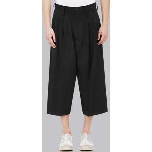 NEW mens clothing Fashion street leisure broad leg pants minimalist designer seven points straight pants plus size costumes