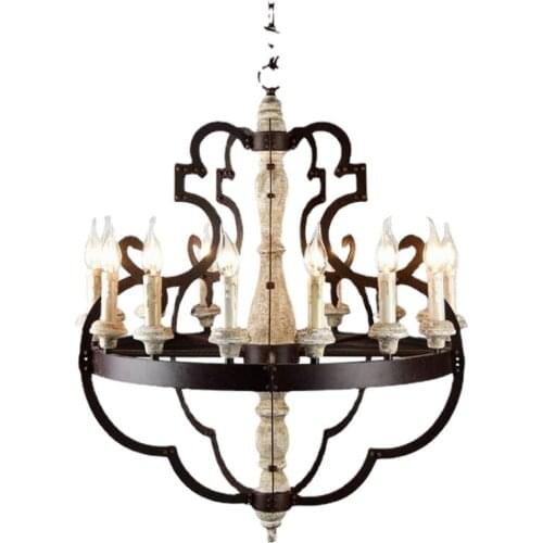 New Candlestick Dinner Ceiling Round Industrial Rustic Chandelier