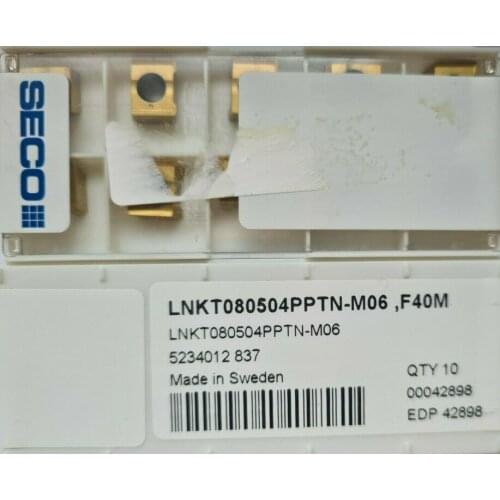 ORIGINAL 10PCS CARBIDE INSERT LNKT080504PPTN-M06 F40M