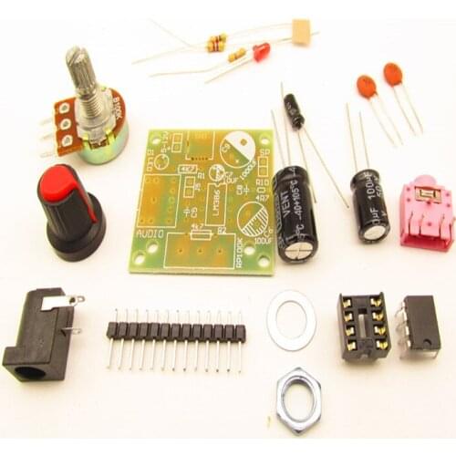 LM386 ultra-micro mini power amplifier board, low power consumption 3~12V, better than TDA2030 kit