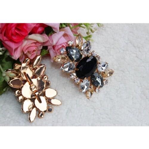 Luxury Crystal Shoe Clips Removable Rhinestone Shoe Buckles Shoe Accessories pines metalicos para ropa broche femme bijoux
