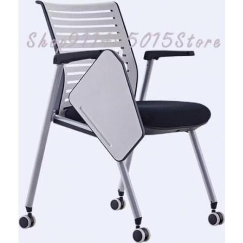 Folding Conference Room Chair With Writing Board Mobile Simple Computer Office Chair Student Training Chair