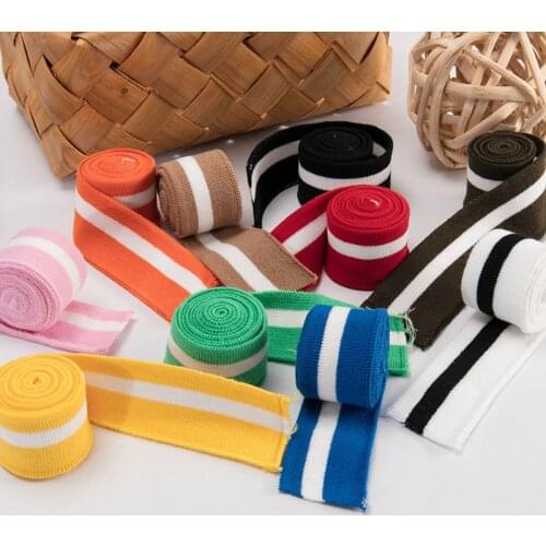 Cotton Spandex Rib Fabric For Neck Cuff And Collar Sewing Material For Sports Uniform TJ0510