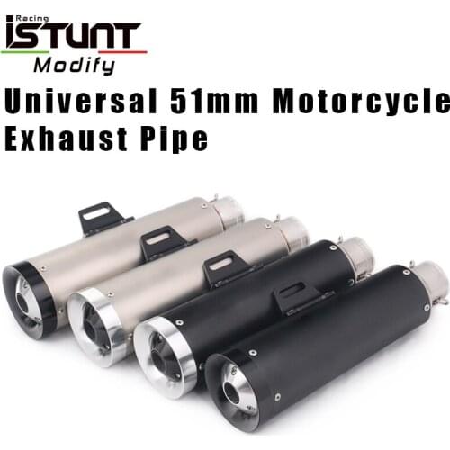 51mm Universal Motorcycle Exhaust Modify Escape Motocross Exhaust Muffler DB Killer For FZ6 CBR250 CB600 MT07 ATV Dirt Pit Bike