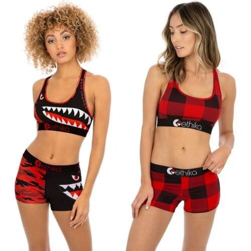 AHVIT Sexy Sandbeach Swimwear Two Piece Set Square Collare Sleeveless Crop Top And Shorts Women Casual Pringed Suits LS6248