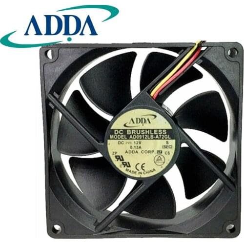 1pcs AD0912LB-A72GL 9025 90mm 12V 0.13A Cooling fan