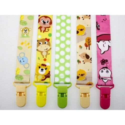 1pcs Adjust Baby Pacifier Clip Chain Ribbon Cute Animals Dummy Holder Chupetas Soother Strap Nipple Holder for Infant Feeding