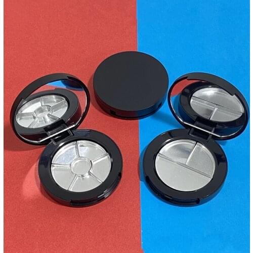 100pcs 40mm Empty Black Lipstick Compact Case Cosmetic Eyeshadow Powder Containers,Blusher Storage Box