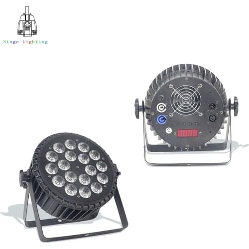 18x18W RGBWA UV 6in1 Aluminum Led Par Light 18x12w Flat Par With DMX512 Control Stage Lighting DJ Equipment Disco Wedding Light