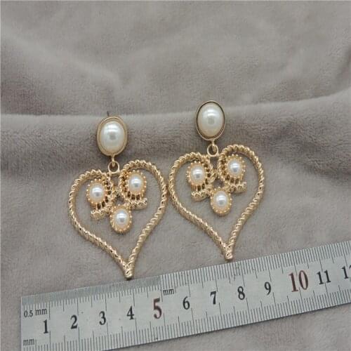 2020 Real Aros Fashionable Joker Street Snap Female Europe And The United States, Japan South Korea Heart-shaped Earrings H13-2