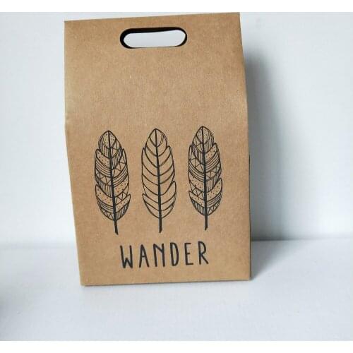 500pcs/lot Brown Kraft Paper bags for cookies,food packing gift shopping bags