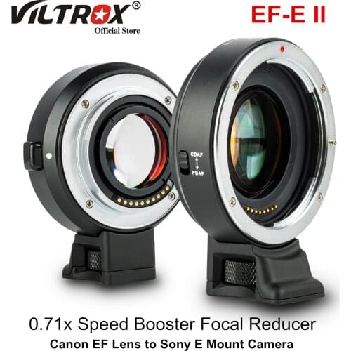 Viltrox EF-E II Auto Focus Reducer Speed Booster Lens Adapter for Canon EF EOS Lens to Sony Camera A9 A7 II A7RIII A7SII A6500