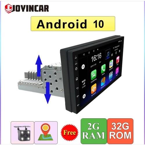 JOYINCAR 1Din Car Radio 7" GPS Android 9.1 2G +32G Car Multimedia Player Car Stereo with Up Down Adjustable Screen Wifi bluetoot